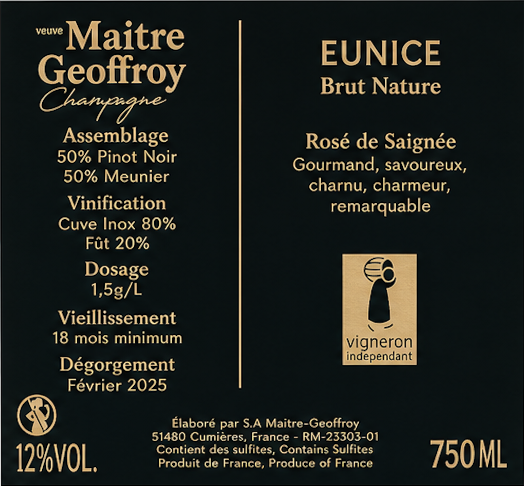Champagne Eunice Rosé Brut Premier Cru