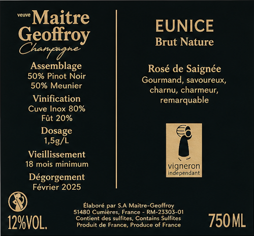 Champagner Eunice Rosé Brut Premier Cru