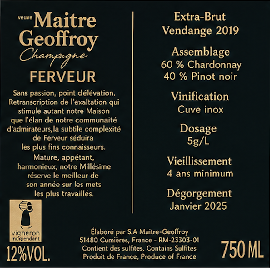 Champagner Ferveur Brut Premier Cru