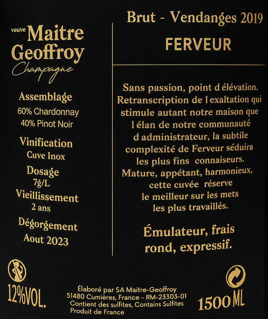 Magnum Ferveur Millésime - Brut Premier Cru